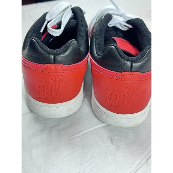 Size 10 - Nike Ebernon Low Black Habanero Red Aq1775-004 W/box - Picture 5 of 14